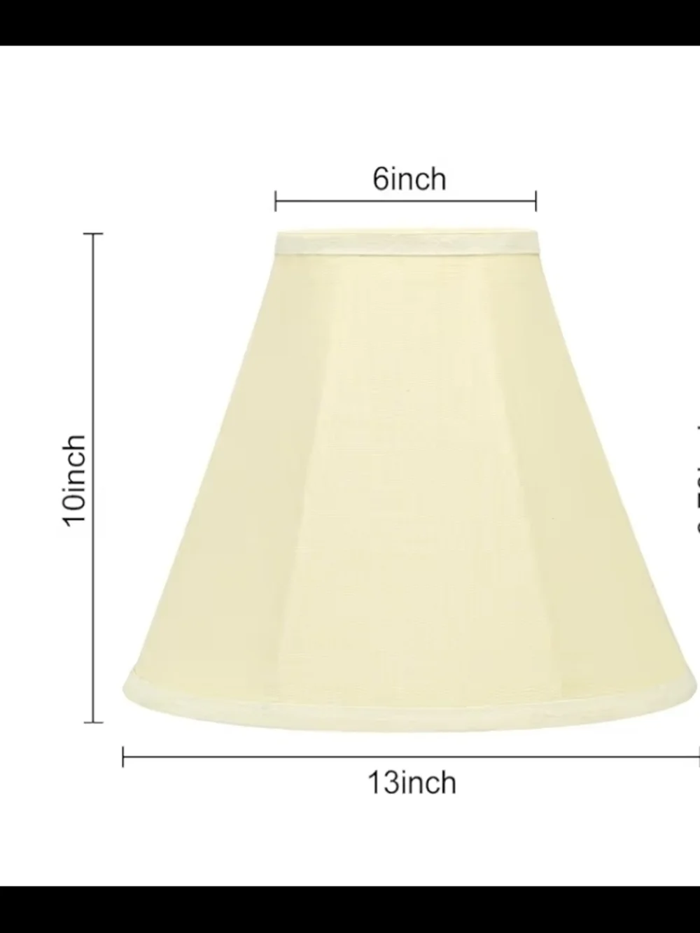 Bell Lamp Shades Set of 2, Cream Fabric Lampshades Medium Shade Replacement